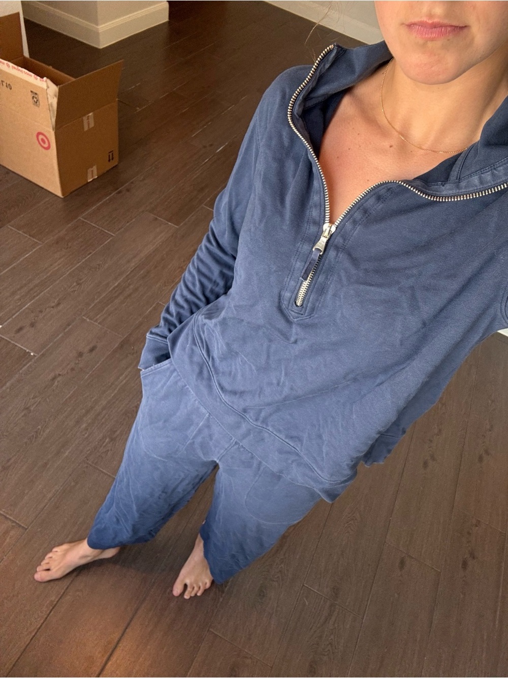 LAKE Navy Half-Zip LoungeSet